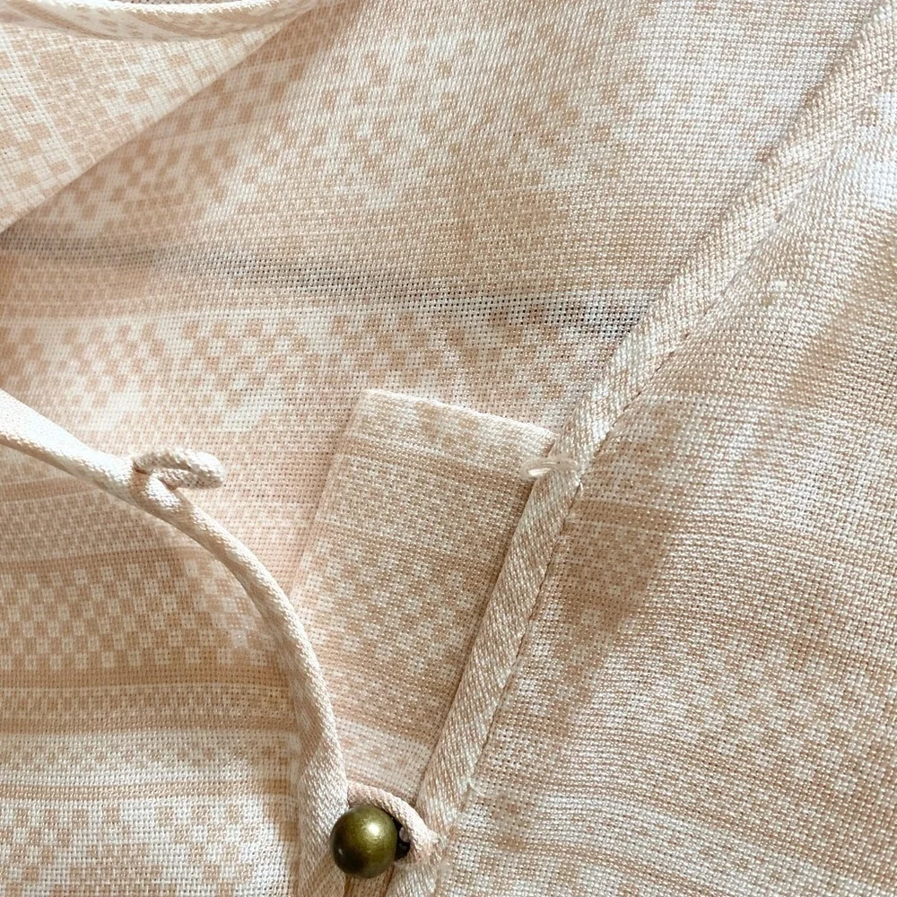 Veronica Beard Natural Bahia Silk Blouse - 6 - Picture 13 of 15